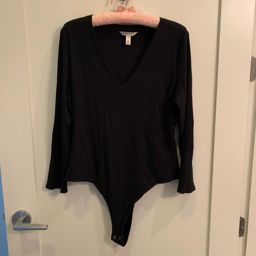 Banana Republic Ribbed, V-neck Bodysuit